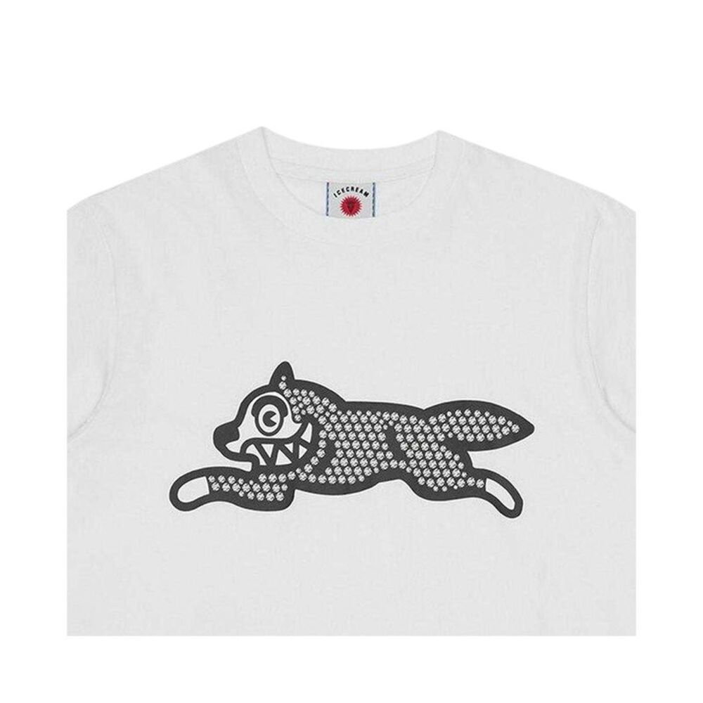 ICECREAM Mens Glitter Cotton T-Shirt / White - Picture 3 of 3